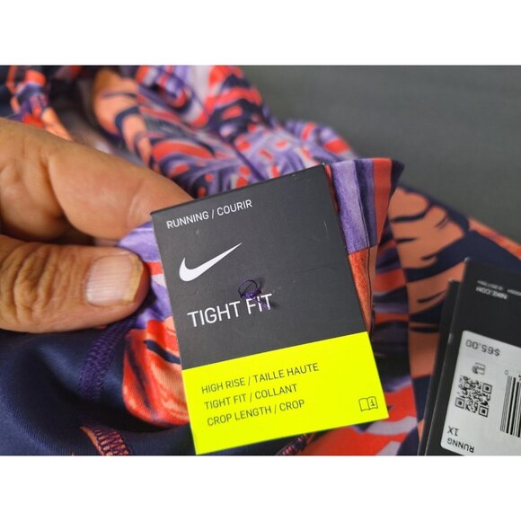 Nike Running Tight Fit Womens 1X 33X22 Dri Fit Fast Run High Rise CU8424-529 - Picture 7 of 10